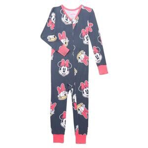 Disney Minnie Mouse Daisy Duck Toddlers' Girls 5T One-Piece Sleeper Kids Pajamas